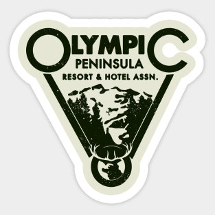 Vintage Olympic Peninsula Resort and Hotel association logo Sticker